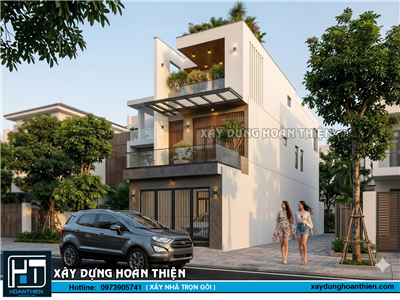 Thiết kế nhà ống 3 tầng hiện đại, tối ưu không gian sống đẳng cấp